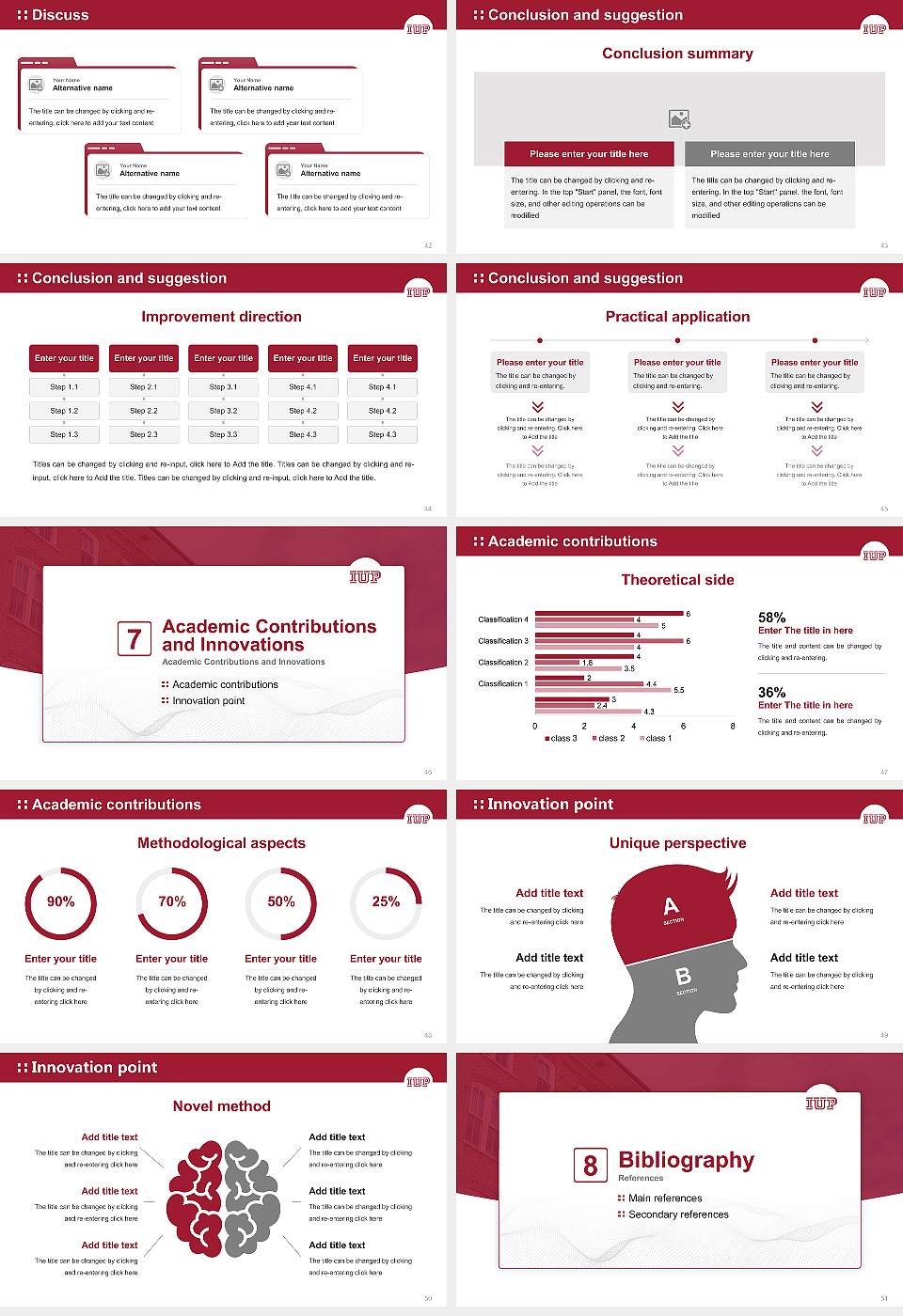 Indiana University of Pennsylvania-Main Campus Graduation Thesis Defense PPT Template16:9 ratio PPT effect preview image6