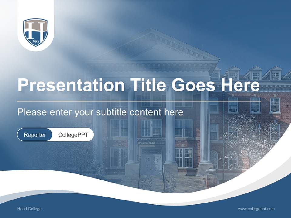 Hood College Lecture Sharing and Networking Event PPT Template4:3 ratio PPT effect preview image4