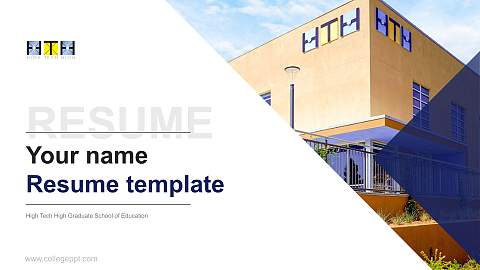 High Tech High Graduate School of Education Resume PPT Template