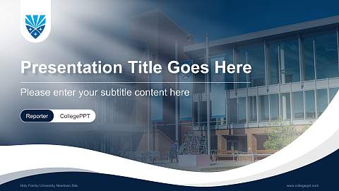 Holy Family University Newtown Site Lecture Sharing and Networking Event PPT Template