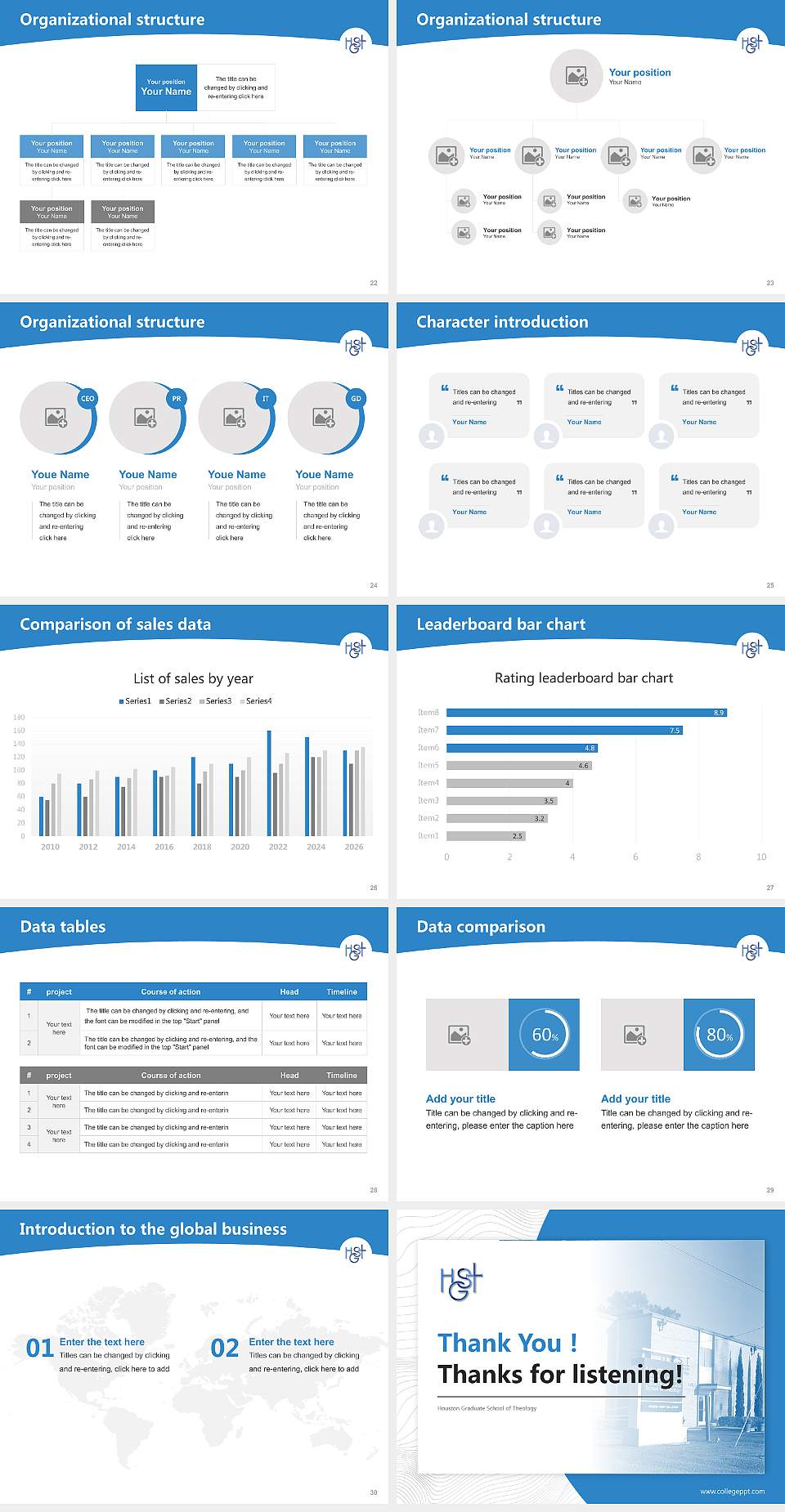 Houston Graduate School of Theology Academic Presentation/Research Findings Report PPT Template4:3 ratio PPT effect preview image4