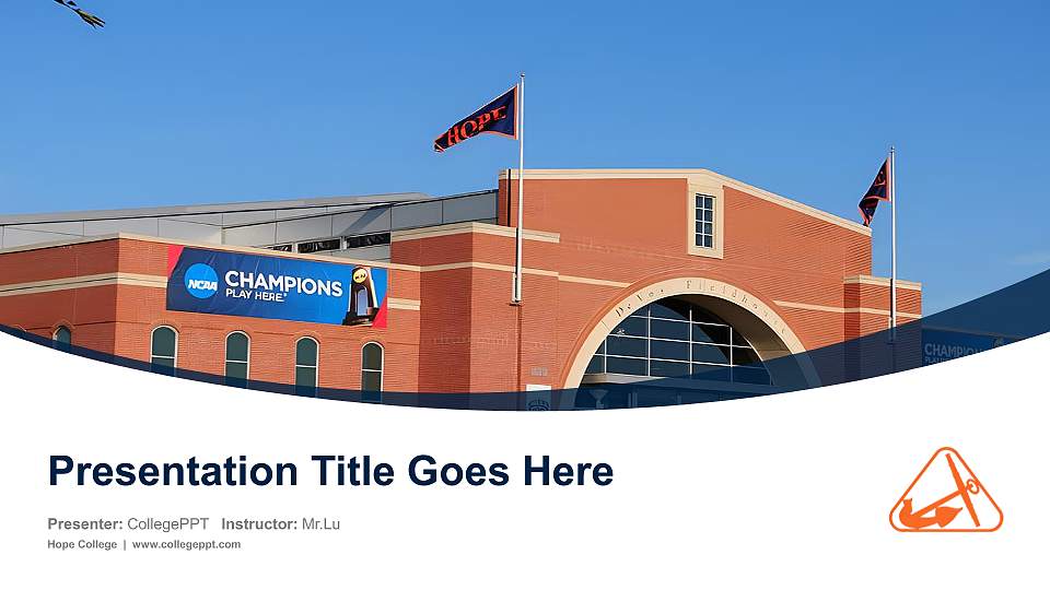 Hope College Course/Courseware Creation PPT Template16:9 ratio PPT effect preview image