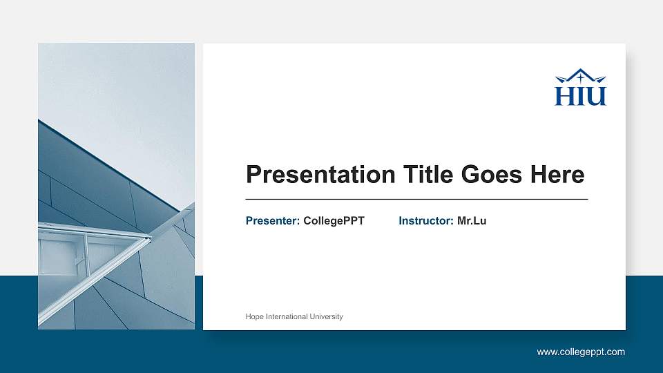 Hope International University General Purpose PPT Template16:9 ratio PPT effect preview image