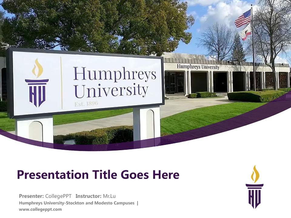 Humphreys University-Stockton and Modesto Campuses Course/Courseware Creation PPT Template4:3 ratio PPT effect preview image5
