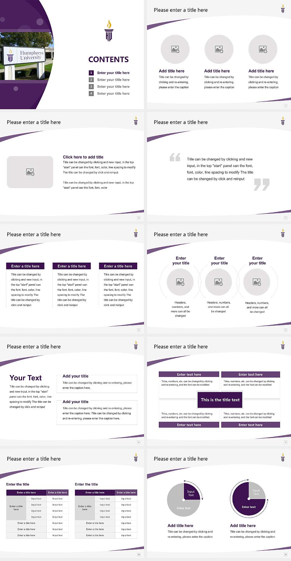 Humphreys University-Stockton and Modesto Campuses Course/Courseware Creation PPT Template4:3 ratio PPT effect preview image2