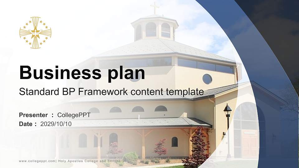Holy Apostles College and Seminary Competition/Entrepreneurship Contest PPT Template16:9 ratio PPT effect preview image
