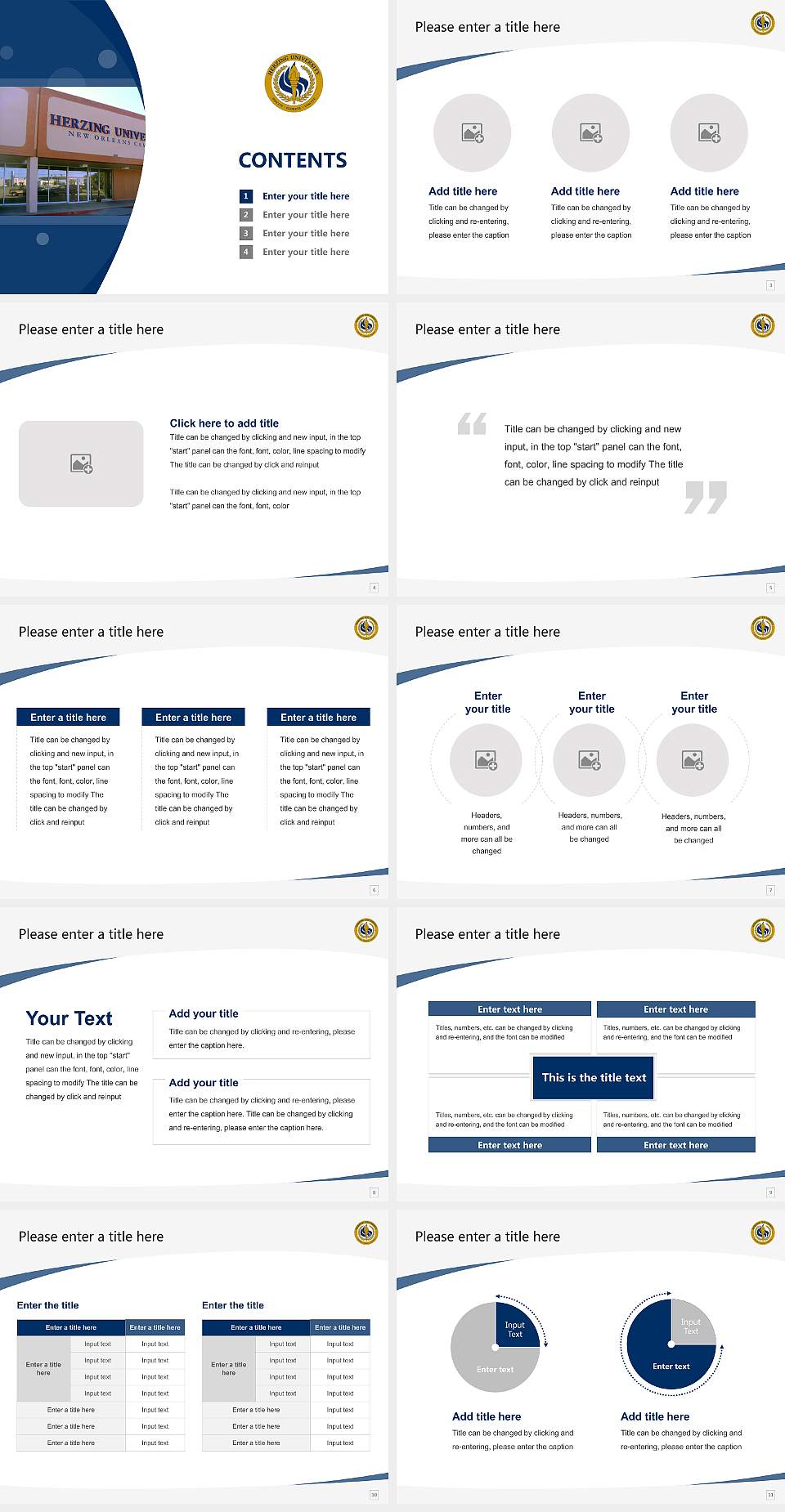 Herzing University-New Orleans Course/Courseware Creation PPT Template4:3 ratio PPT effect preview image2
