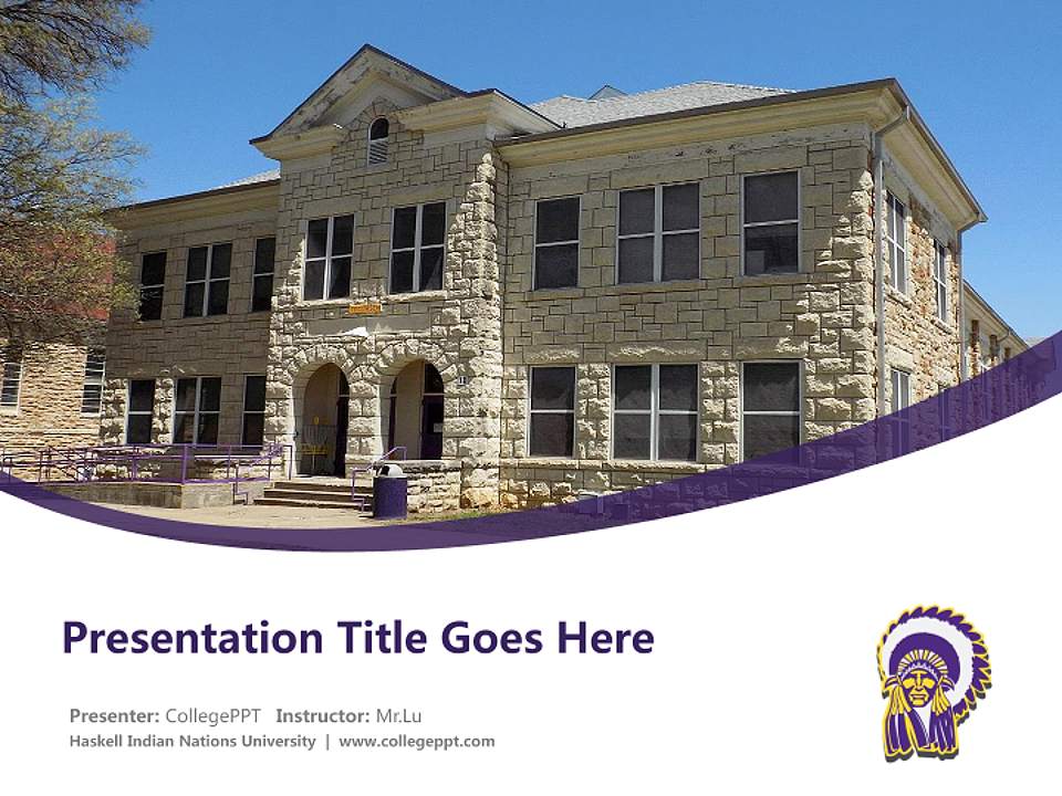 Haskell Indian Nations University Course/Courseware Creation PPT Template4:3 ratio PPT effect preview image5