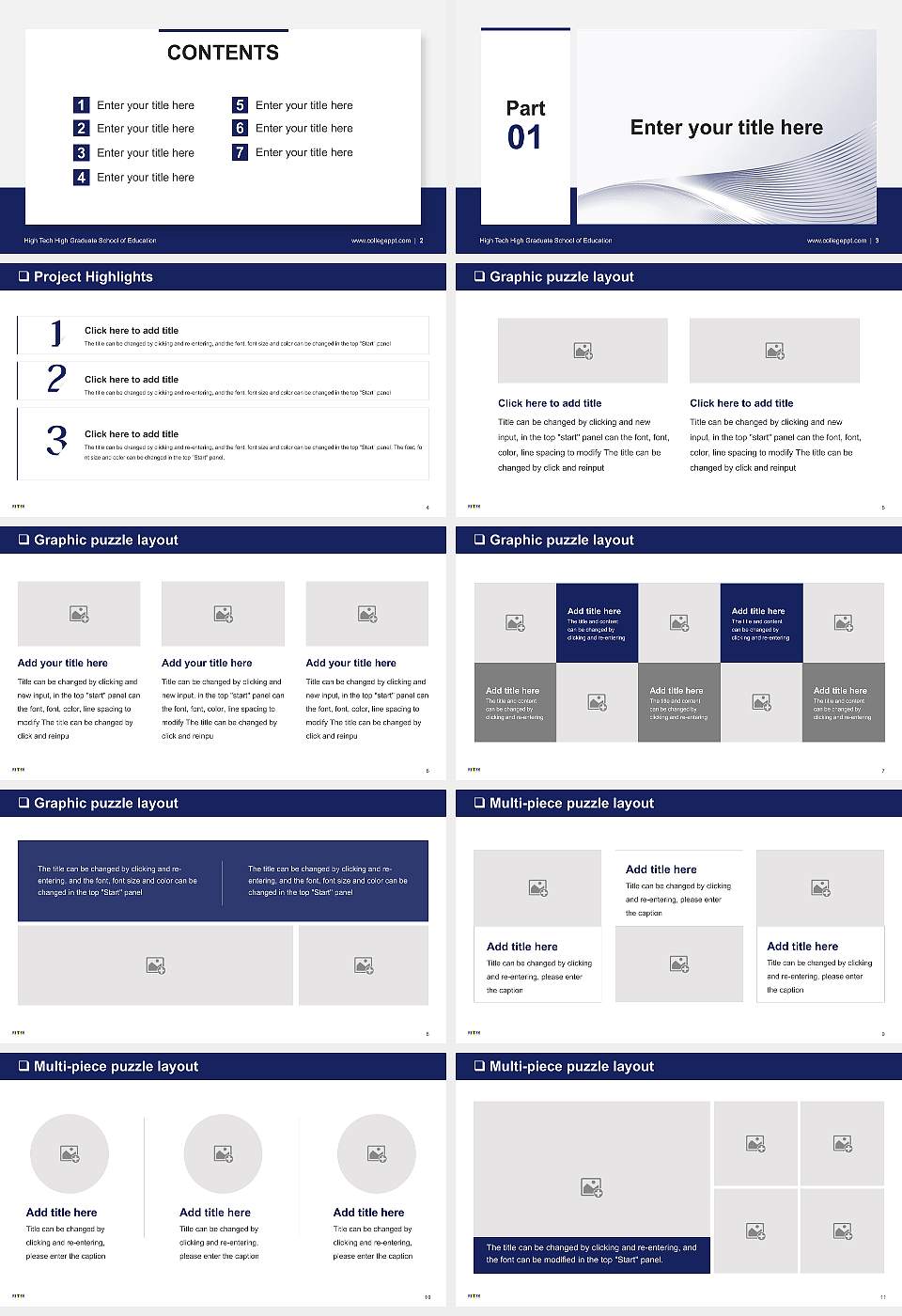 High Tech High Graduate School of Education General Purpose PPT Template16:9 ratio PPT effect preview image2