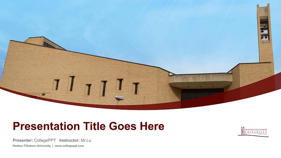 Huston-Tillotson University Course/Courseware Creation PPT Template16:9 ratio PPT effect preview image