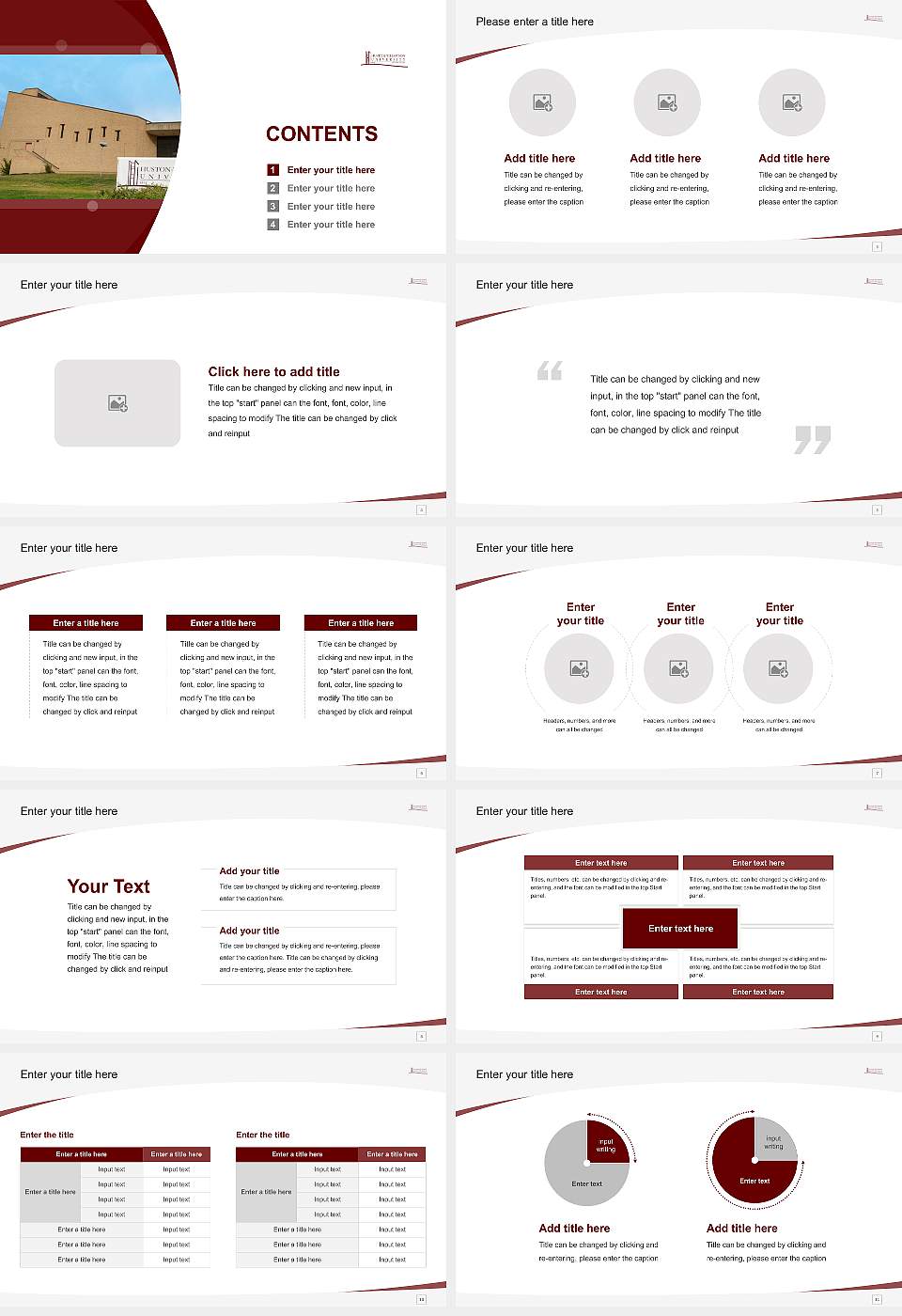 Huston-Tillotson University Course/Courseware Creation PPT Template16:9 ratio PPT effect preview image2