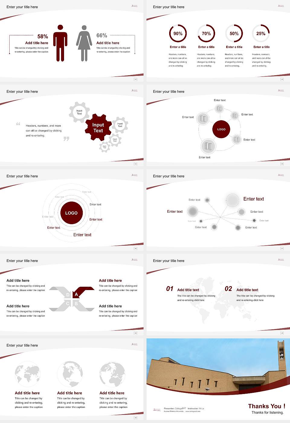 Huston-Tillotson University Course/Courseware Creation PPT Template16:9 ratio PPT effect preview image4