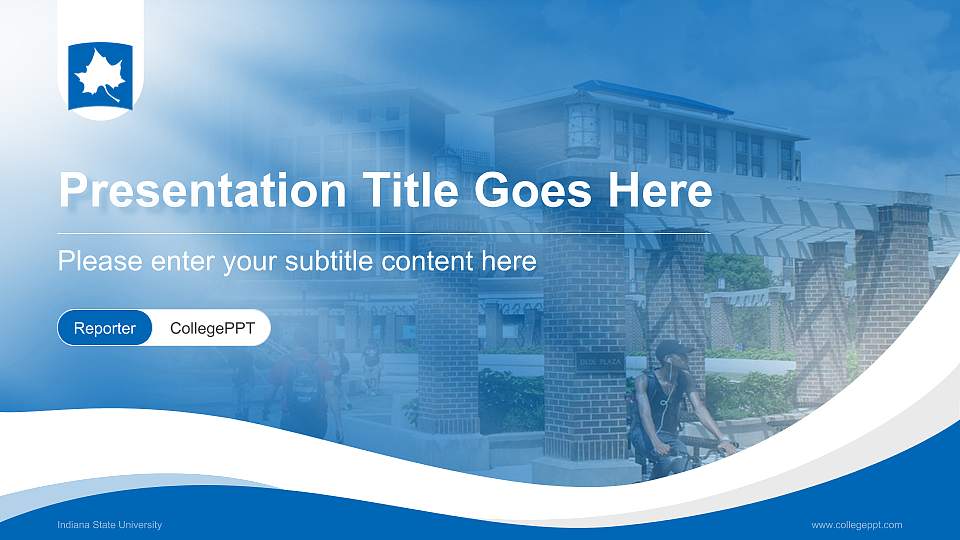 Indiana State University Lecture Sharing and Networking Event PPT Template16:9 ratio PPT effect preview image1