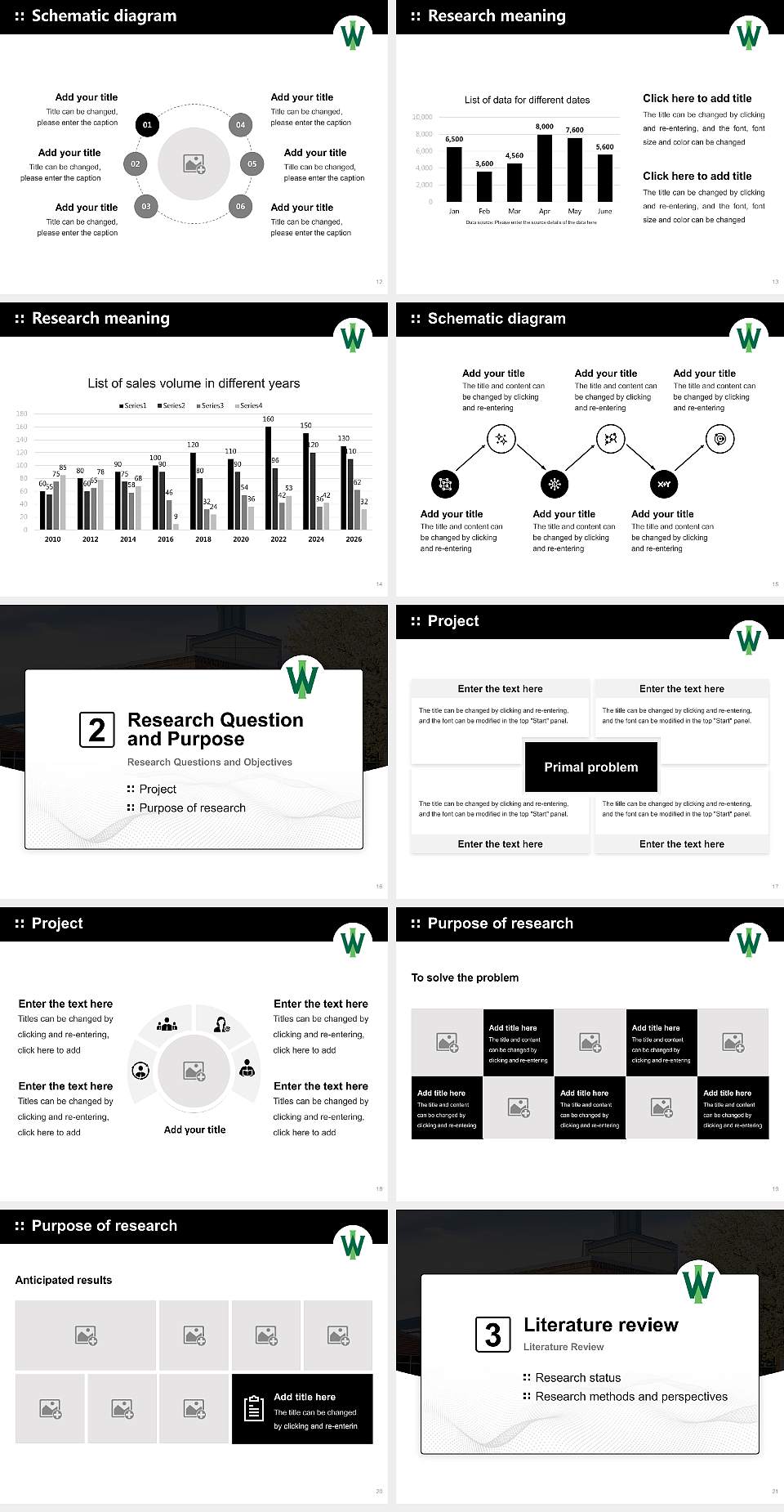 Illinois Wesleyan University Graduation Thesis Defense PPT Template4:3 ratio PPT effect preview image3