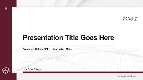Holy Cross College Thesis Proposal/Graduation Defense PPT Template