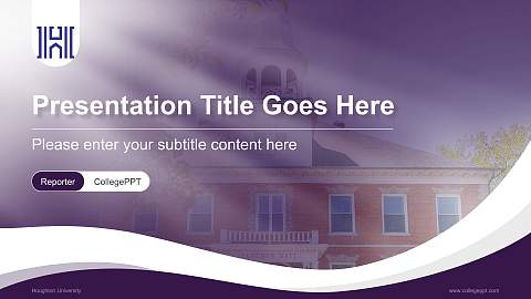 Houghton University Lecture Sharing and Networking Event PPT Template
