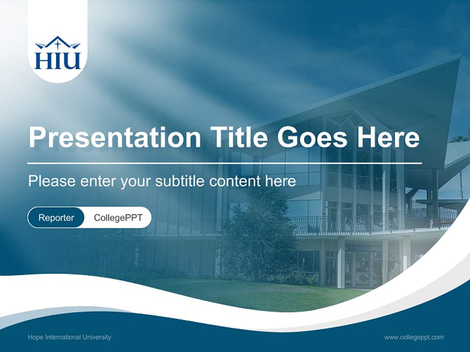 Hope International University Lecture Sharing and Networking Event PPT Template4:3 ratio PPT effect preview image4