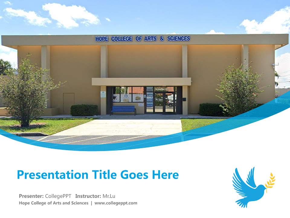 Hope College of Arts and Sciences Course/Courseware Creation PPT Template4:3 ratio PPT effect preview image5