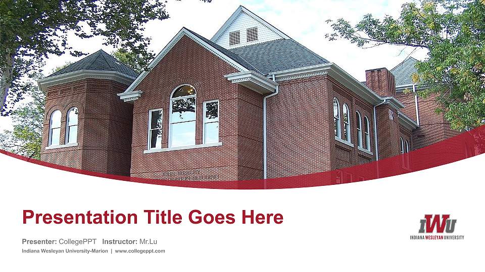 Indiana Wesleyan University-Marion Course/Courseware Creation PPT Template16:9 ratio PPT effect preview image