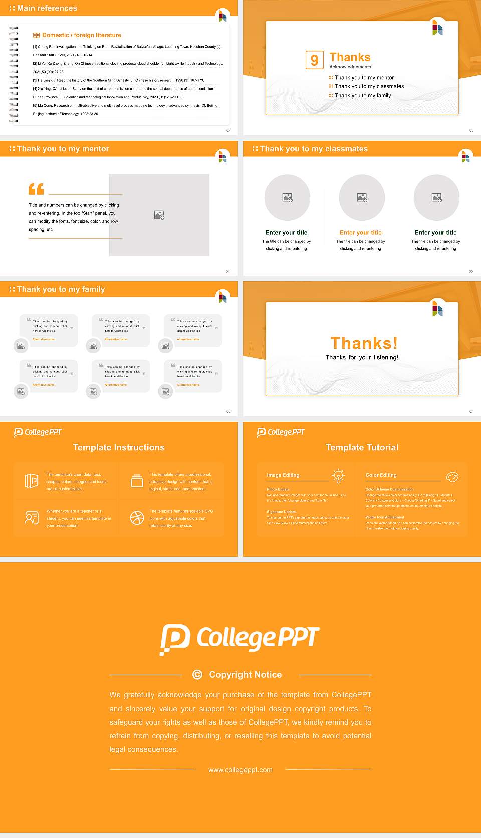 Hussian College-Los Angeles Graduation Thesis Defense PPT Template16:9 ratio PPT effect preview image7