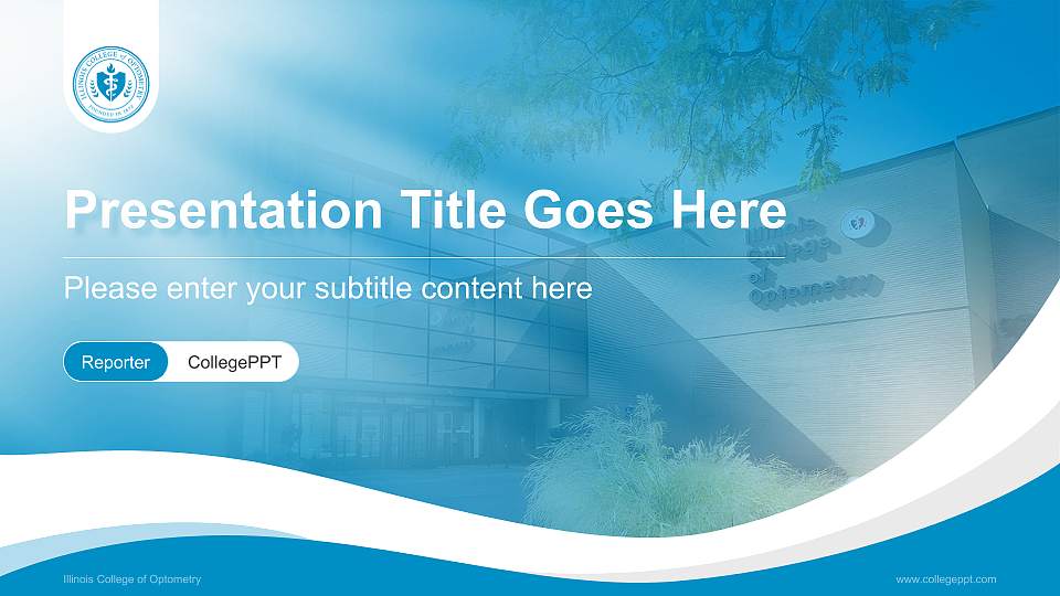 Illinois College of Optometry Lecture Sharing and Networking Event PPT Template16:9 ratio PPT effect preview image