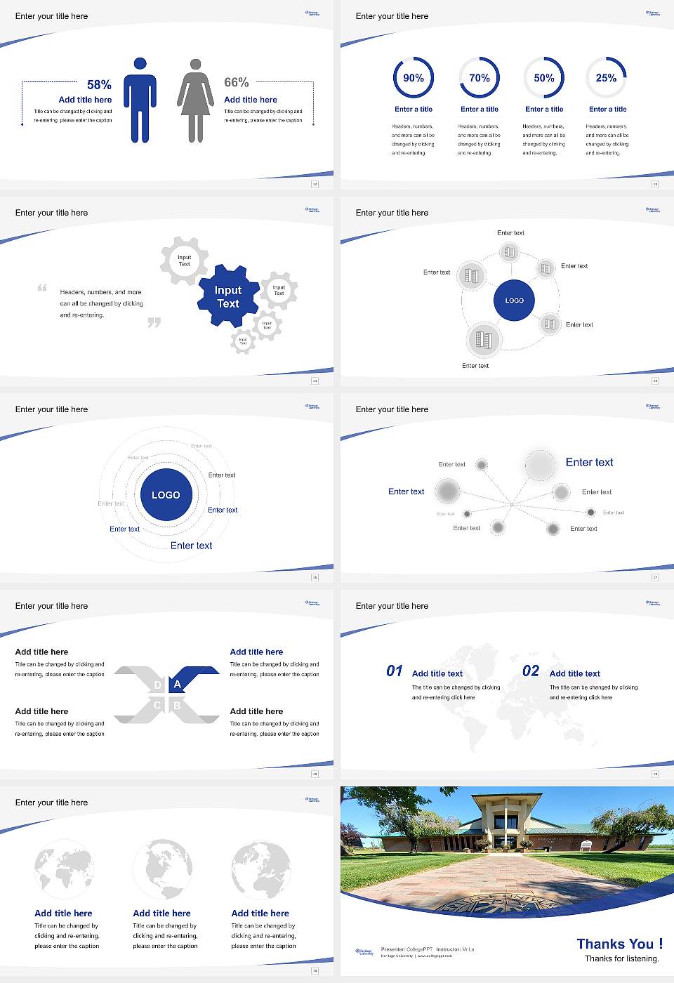 Heritage University Course/Courseware Creation PPT Template16:9 ratio PPT effect preview image4