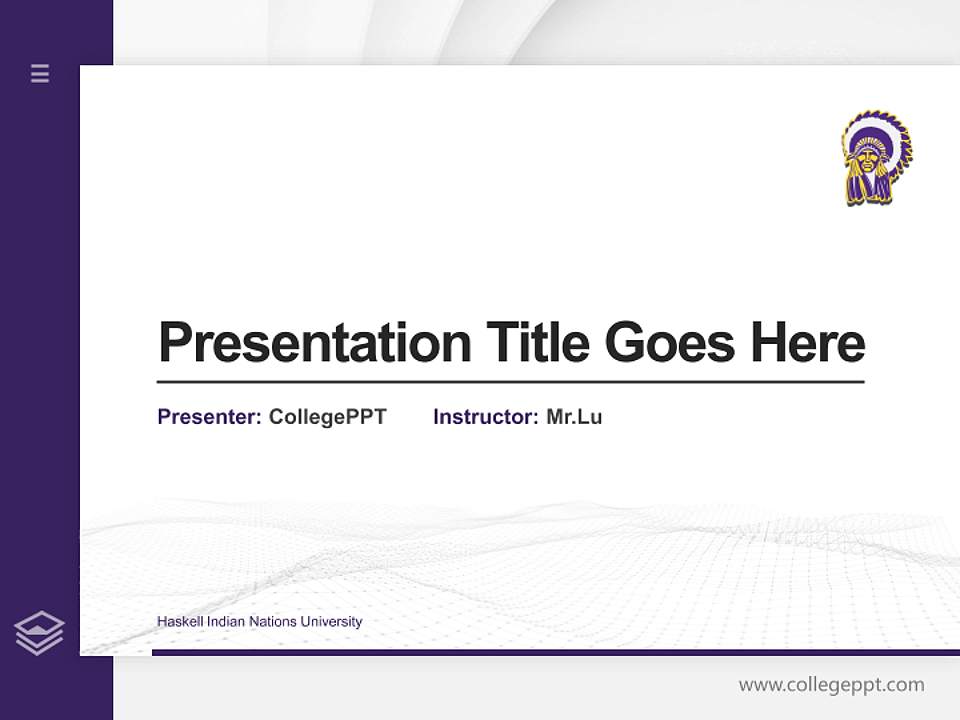 Haskell Indian Nations University Thesis Proposal/Graduation Defense PPT Template4:3 ratio PPT effect preview image5