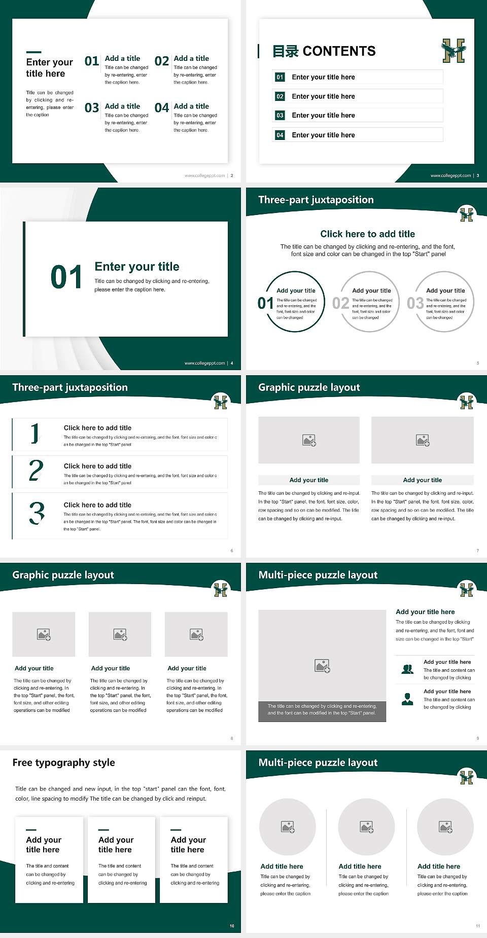 Husson University Academic Presentation/Research Findings Report PPT Template4:3 ratio PPT effect preview image2