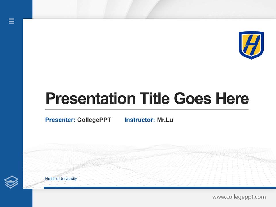Hofstra University Thesis Proposal/Graduation Defense PPT Template4:3 ratio PPT effect preview image5