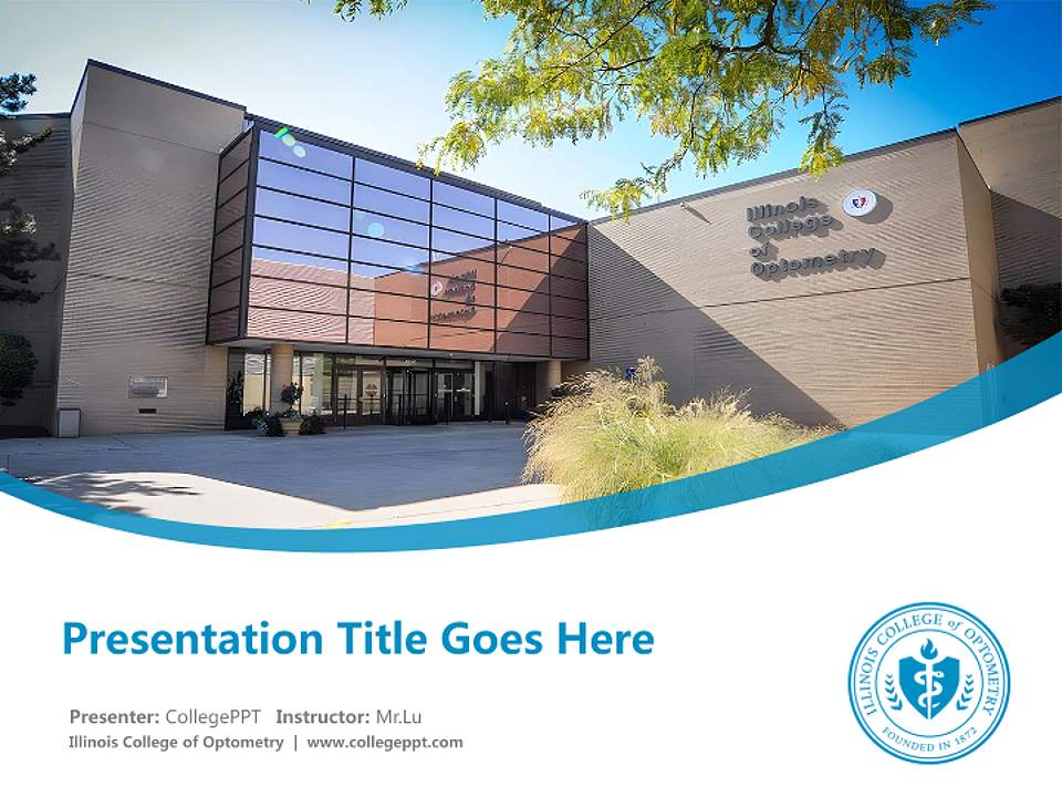 Illinois College of Optometry Course/Courseware Creation PPT Template4:3 ratio PPT effect preview image5