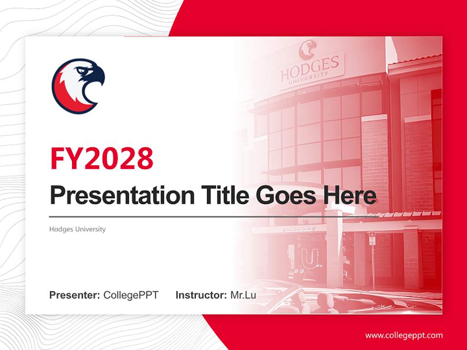 Hodges University Academic Presentation/Research Findings Report PPT Template4:3 ratio PPT effect preview image5