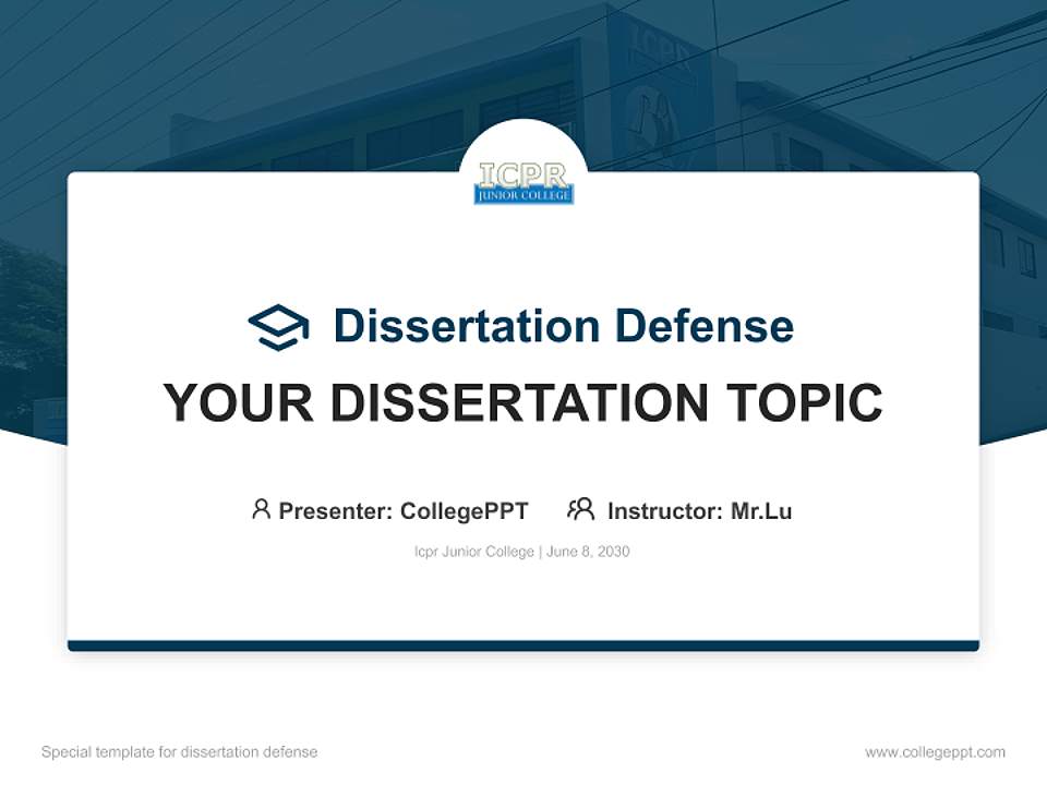 Icpr Junior College Graduation Thesis Defense PPT Template4:3 ratio PPT effect preview image7