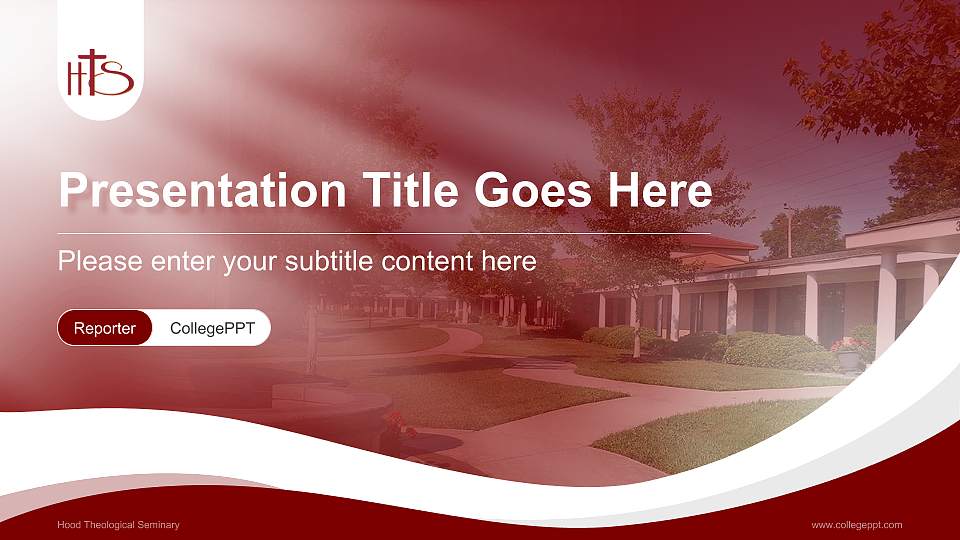 Hood Theological Seminary Lecture Sharing and Networking Event PPT Template16:9 ratio PPT effect preview image