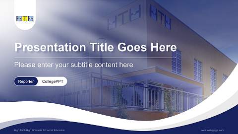 High Tech High Graduate School of Education Lecture Sharing and Networking Event PPT Template