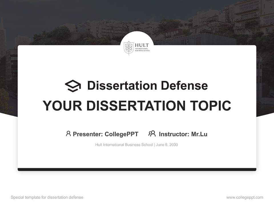 Hult International Business School Graduation Thesis Defense PPT Template4:3 ratio PPT effect preview image7