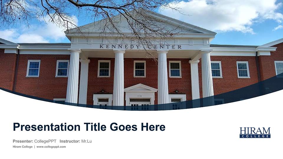 Hiram College Course/Courseware Creation PPT Template16:9 ratio PPT effect preview image