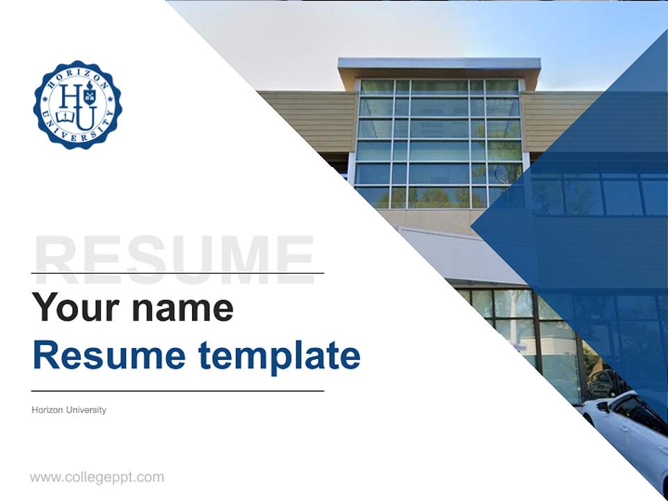 Horizon University Resume PPT Template4:3 ratio PPT effect preview image5
