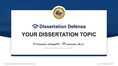 Herzing University-Madison Graduation Thesis Defense PPT Template