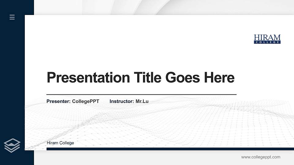 Hiram College Thesis Proposal/Graduation Defense PPT Template16:9 ratio PPT effect preview image