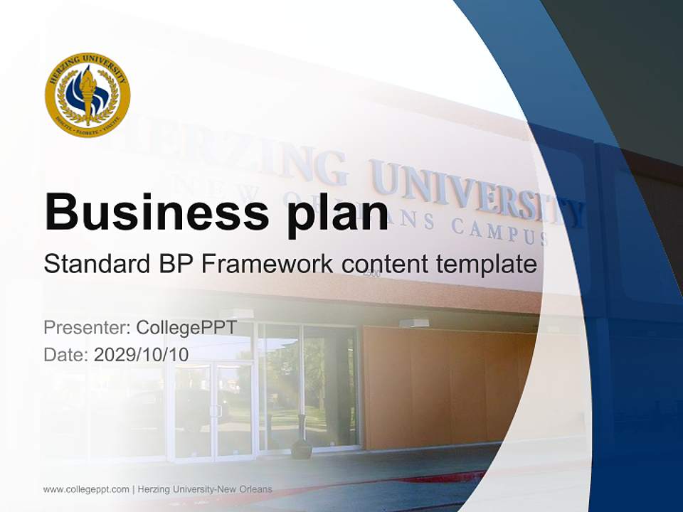 Herzing University-New Orleans Competition/Entrepreneurship Contest PPT Template4:3 ratio PPT effect preview image9