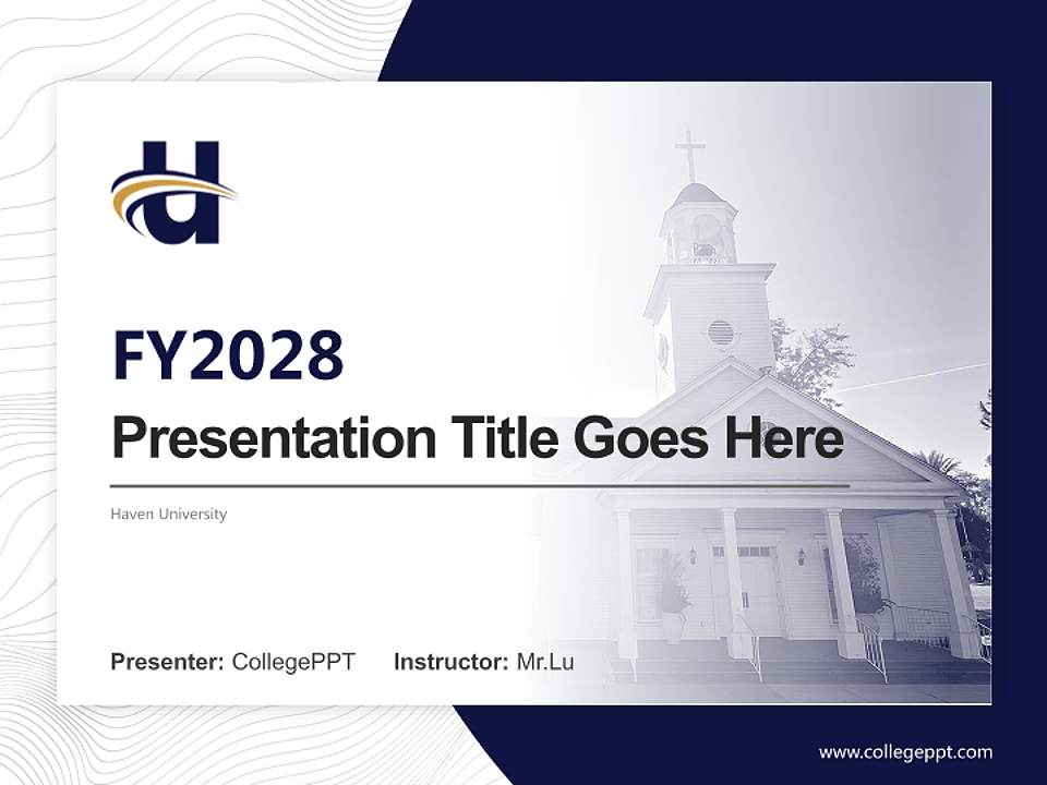 Haven University Academic Presentation/Research Findings Report PPT Template4:3 ratio PPT effect preview image5