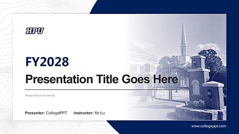 Howard Payne University Academic Presentation/Research Findings Report PPT Template