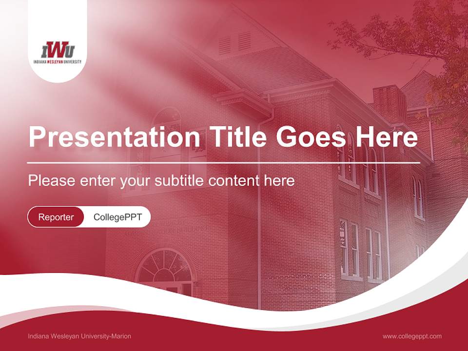 Indiana Wesleyan University-Marion Lecture Sharing and Networking Event PPT Template4:3 ratio PPT effect preview image4