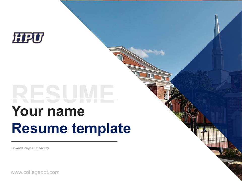 Howard Payne University Resume PPT Template4:3 ratio PPT effect preview image5