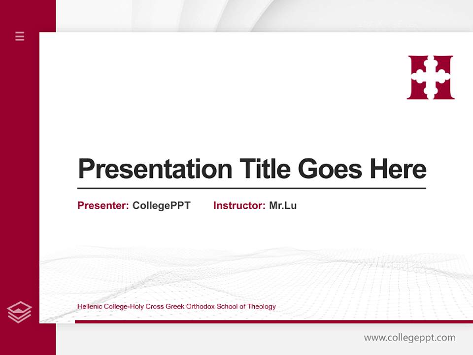 Hellenic College-Holy Cross Greek Orthodox School of Theology Thesis Proposal/Graduation Defense PPT Template4:3 ratio PPT effect preview image5