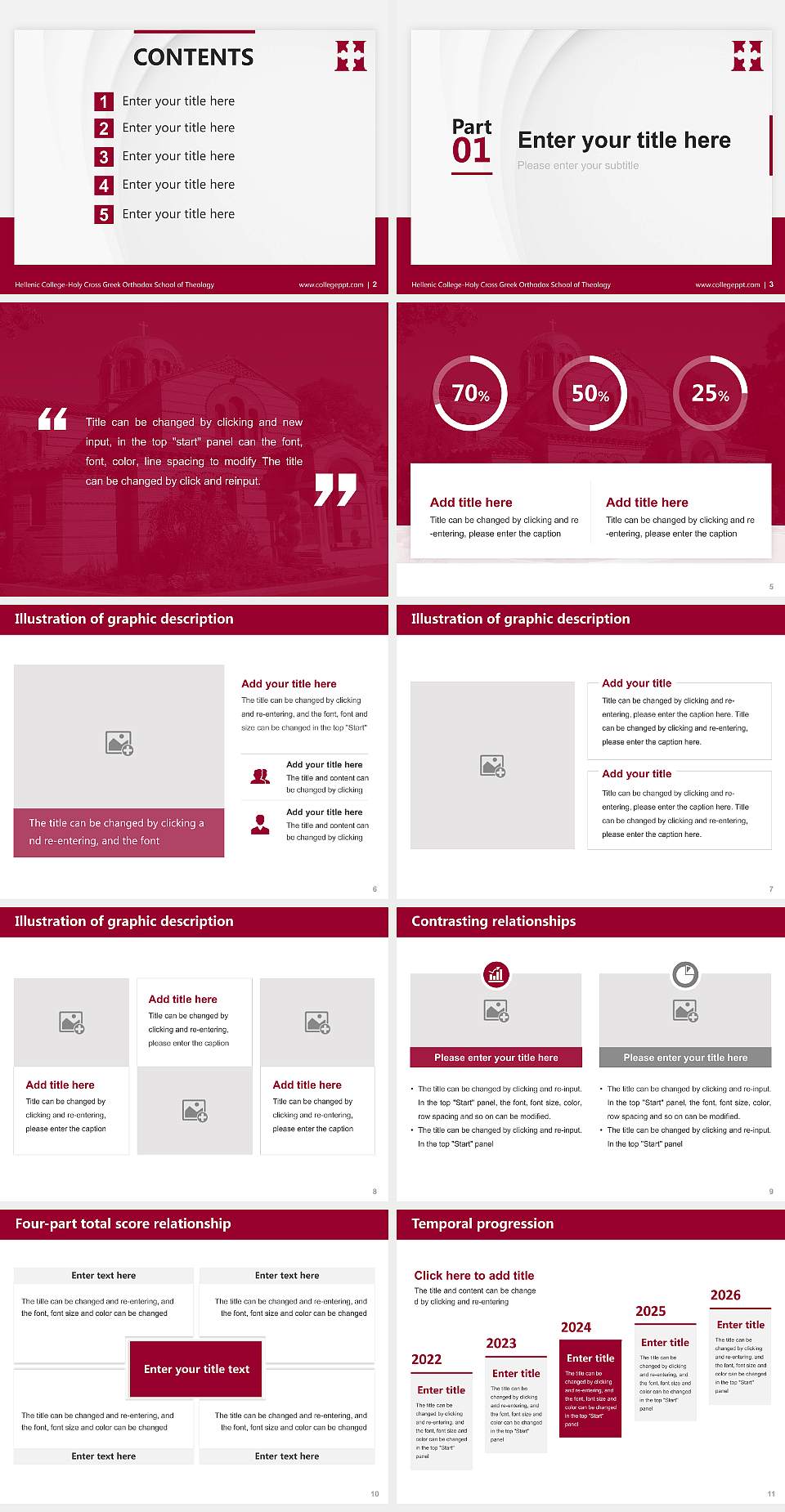 Hellenic College-Holy Cross Greek Orthodox School of Theology Thesis Proposal/Graduation Defense PPT Template4:3 ratio PPT effect preview image2