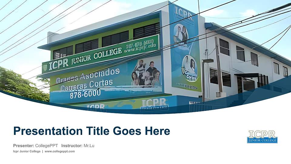 Icpr Junior College Course/Courseware Creation PPT Template16:9 ratio PPT effect preview image