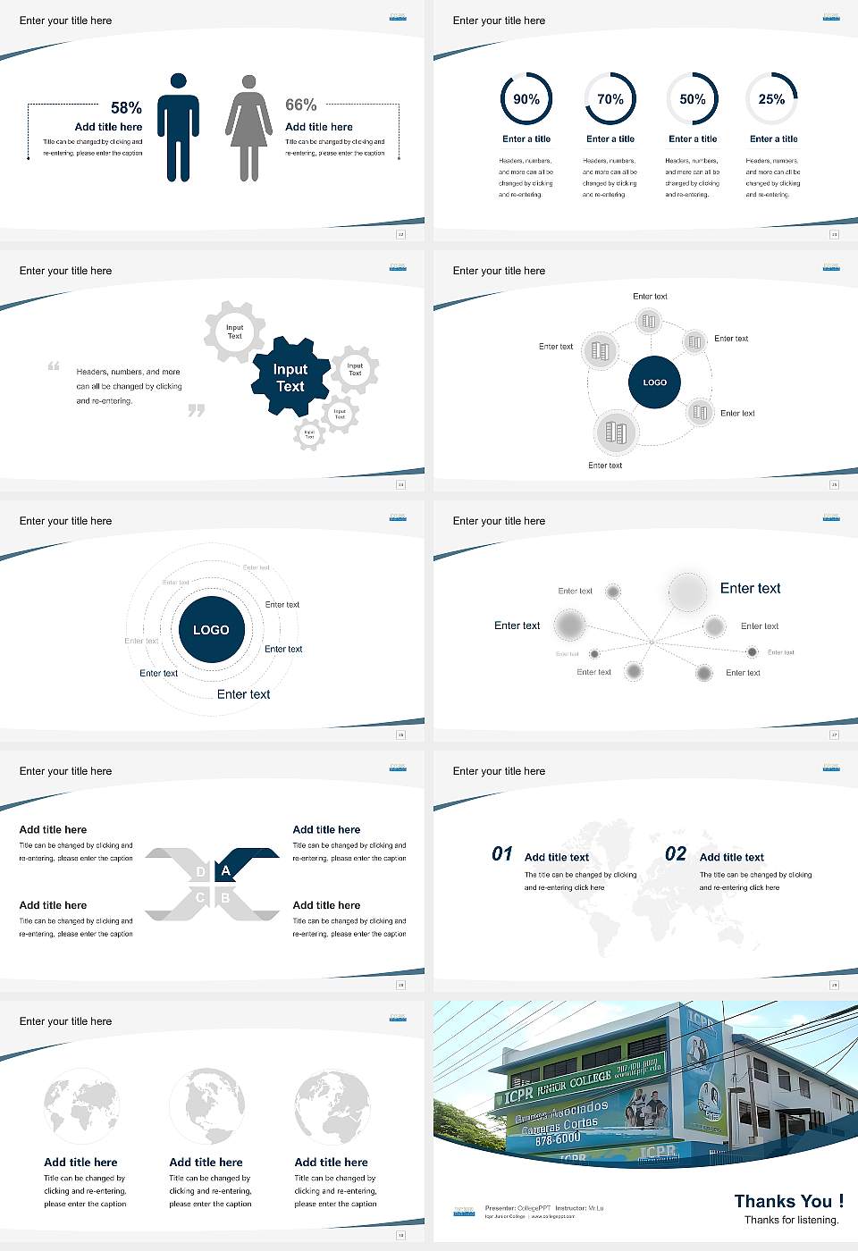 Icpr Junior College Course/Courseware Creation PPT Template16:9 ratio PPT effect preview image4