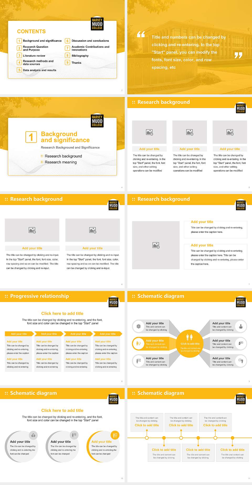 Harvey Mudd College Graduation Thesis Defense PPT Template4:3 ratio PPT effect preview image2