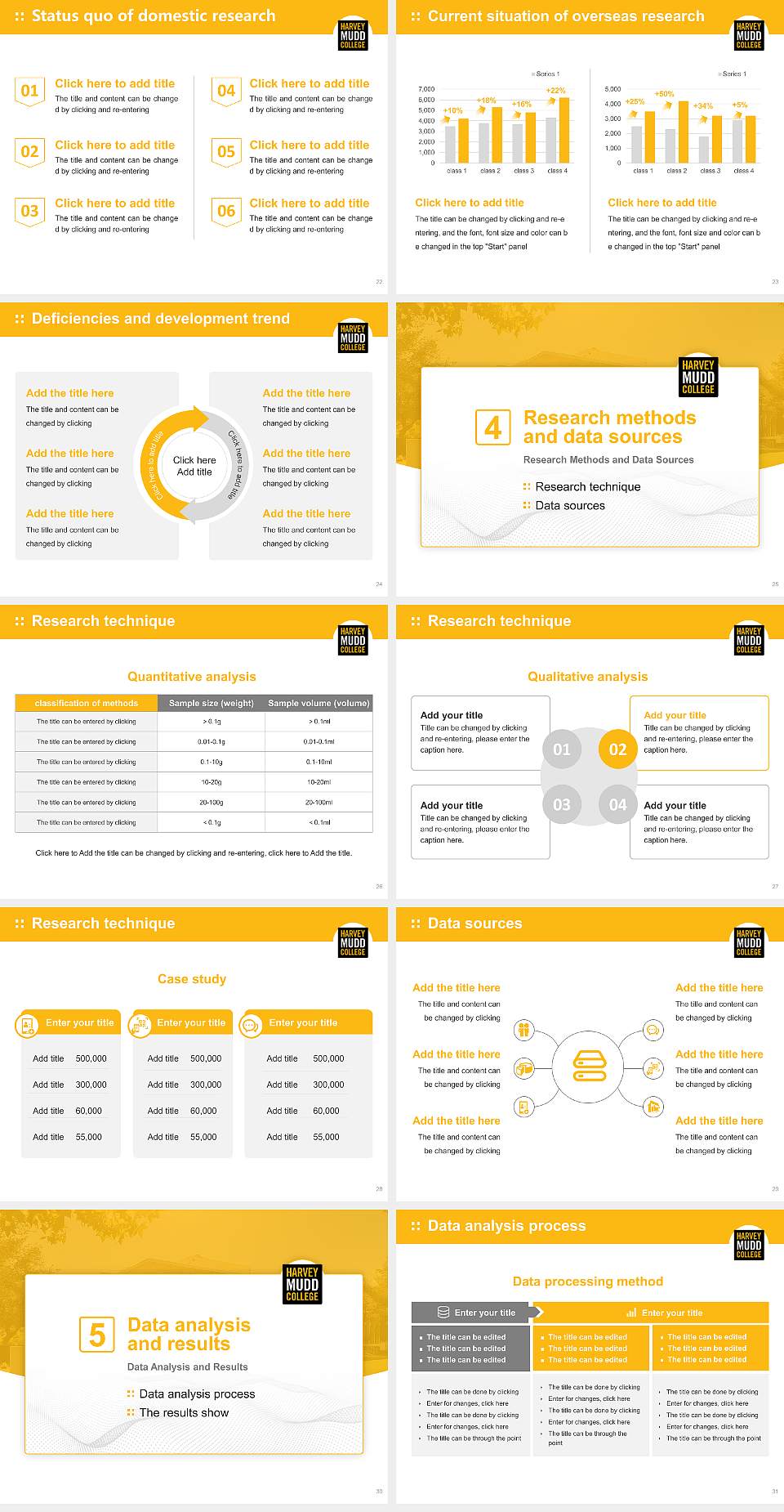 Harvey Mudd College Graduation Thesis Defense PPT Template4:3 ratio PPT effect preview image4
